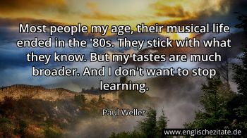 Englisches Zitat von Paul Weller als Bild