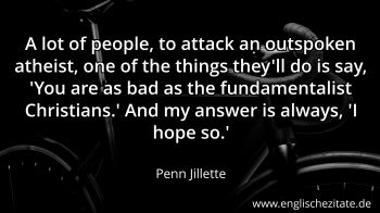 Englisches Zitat von Penn Jillette als Bild