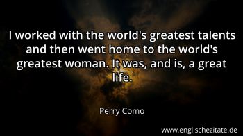 Englisches Zitat von Perry Como als Bild