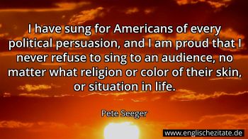 Englisches Zitat von Pete Seeger als Bild