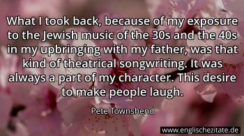 Englisches Zitat von Pete Townshend als Bild