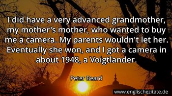Englisches Zitat von Peter Beard als Bild