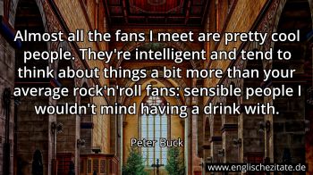 Englisches Zitat von Peter Buck als Bild