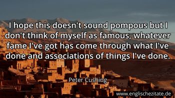 Englisches Zitat von Peter Cushing als Bild