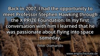 Englisches Zitat von Peter Diamandis als Bild