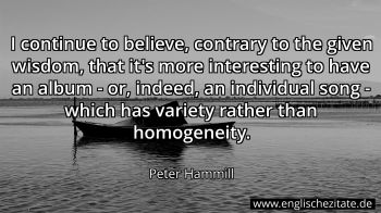 Englisches Zitat von Peter Hammill als Bild