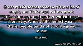 Englisches Zitat von Peter Hook als Bild