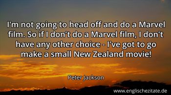 Englisches Zitat von Peter Jackson als Bild