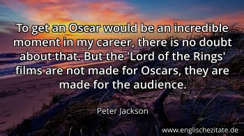 Englisches Zitat von Peter Jackson als Bild