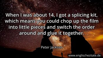 Englisches Zitat von Peter Jackson als Bild