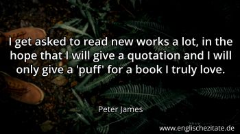 Englisches Zitat von Peter James als Bild