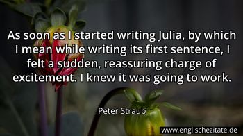 Englisches Zitat von Peter Straub als Bild