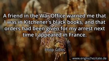 Englisches Zitat von Philip Gibbs als Bild