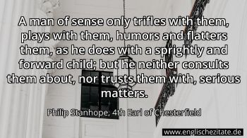Englisches Zitat von Philip Stanhope, 4th Earl of Chesterfield als Bild