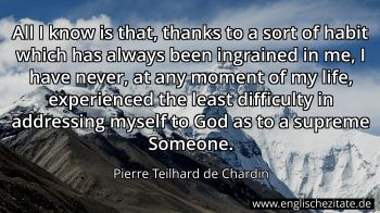 Englisches Zitat von Pierre Teilhard de Chardin als Bild