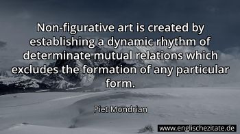 Englisches Zitat von Piet Mondrian als Bild