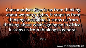 Englisches Zitat von Pink als Bild