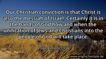 Englisches Zitat von Pope Benedict XVI als Bild