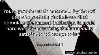Englisches Zitat von Pope John Paul II als Bild