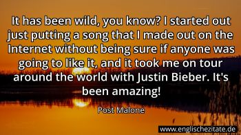 Englisches Zitat von Post Malone als Bild