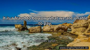 Englisches Zitat von Publilius Syrus als Bild
