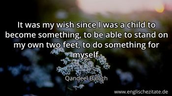 Englisches Zitat von Qandeel Baloch als Bild