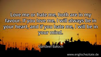 Englisches Zitat von Qandeel Baloch als Bild