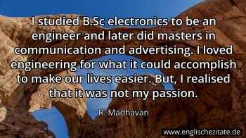 Englisches Zitat von R. Madhavan als Bild