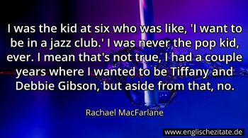 Englisches Zitat von Rachael MacFarlane als Bild