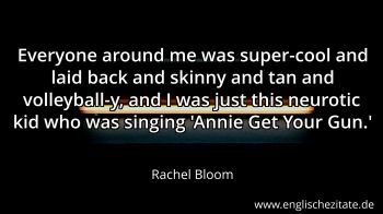 Englisches Zitat von Rachel Bloom als Bild