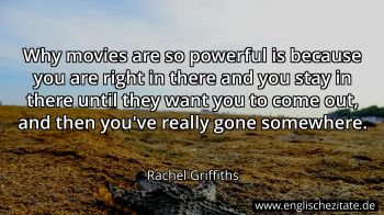 Englisches Zitat von Rachel Griffiths als Bild