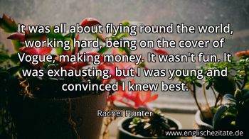 Englisches Zitat von Rachel Hunter als Bild