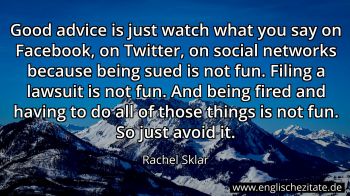 Englisches Zitat von Rachel Sklar als Bild