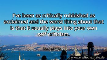 Englisches Zitat von Rachel Ward als Bild