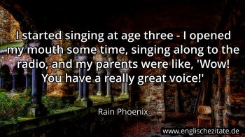 Englisches Zitat von Rain Phoenix als Bild