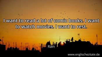 Englisches Zitat von Rain als Bild