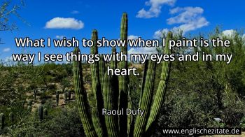 Englisches Zitat von Raoul Dufy als Bild