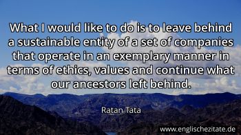 Englisches Zitat von Ratan Tata als Bild