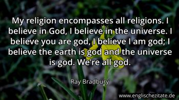 Englisches Zitat von Ray Bradbury als Bild