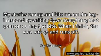 Englisches Zitat von Ray Bradbury als Bild