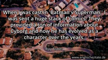 Englisches Zitat von Ray Fisher als Bild