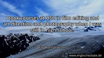 Englisches Zitat von Ray Harryhausen als Bild