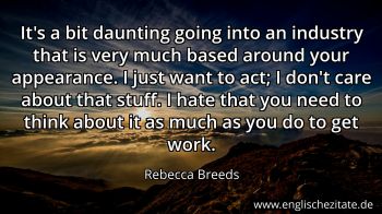 Englisches Zitat von Rebecca Breeds als Bild