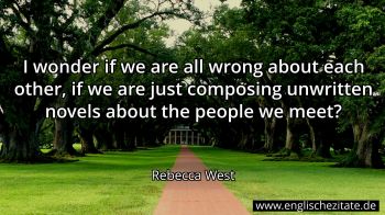 Englisches Zitat von Rebecca West als Bild