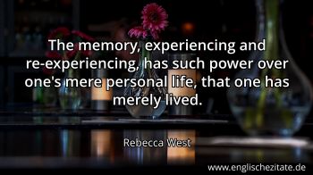 Englisches Zitat von Rebecca West als Bild