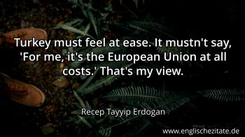 Englisches Zitat von Recep Tayyip Erdogan als Bild