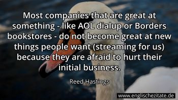 Englisches Zitat von Reed Hastings als Bild