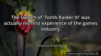 Englisches Zitat von Rhianna Pratchett als Bild