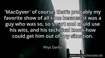 Englisches Zitat von Rhys Darby als Bild