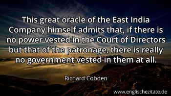 Englisches Zitat von Richard Cobden als Bild